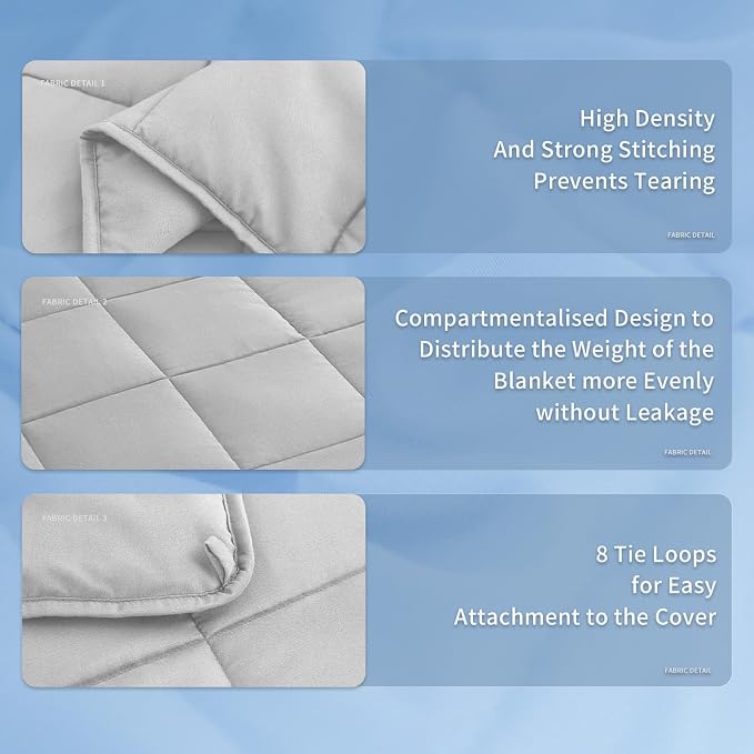 Topcee Weighted Blanket for Adults Queen Size Soft Cooling Heavy Blanket - Image 7