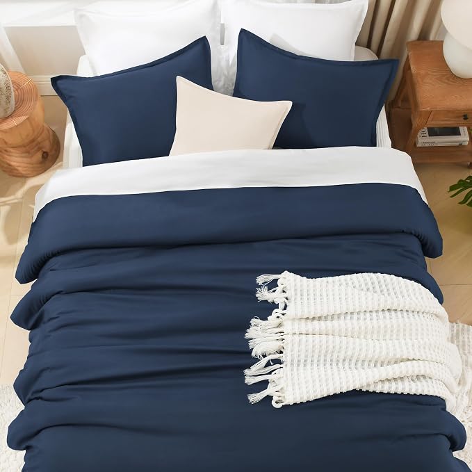 Litanika California King Comforter Set Navy Blue - Image 8
