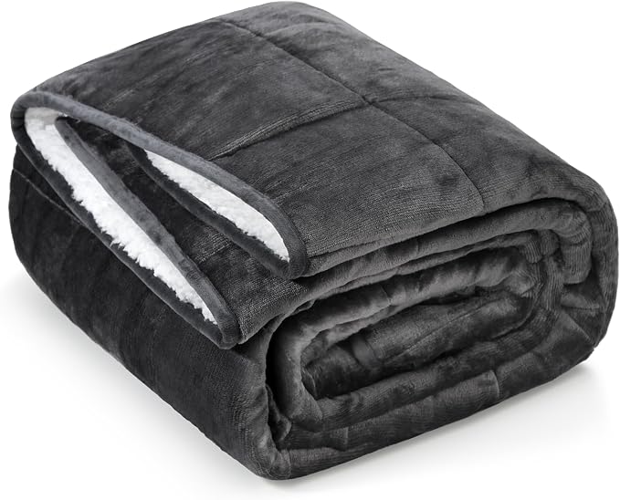 Weighted Blanket 20 lbs 60x80 inches, Sherpa Fleece Throw Blanket - Image 8