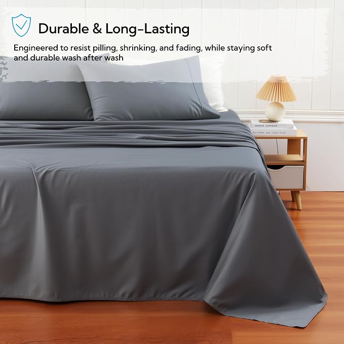 Cotton Flat Sheets Only, 600 TC 100% Cotton Flat Sheet Top Sheet Only, Full - Image 5