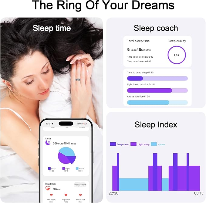 Gen 1 Smart Ring – Activity & Sleep Tracking, Hands-Free App & Camera Control - Image 4