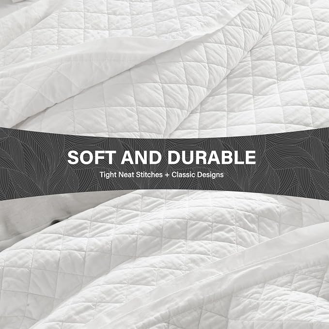 SahSahCasa Quilt Set King Size, 100% Cotton Quilt Bedding Set Bedspread - Image 4