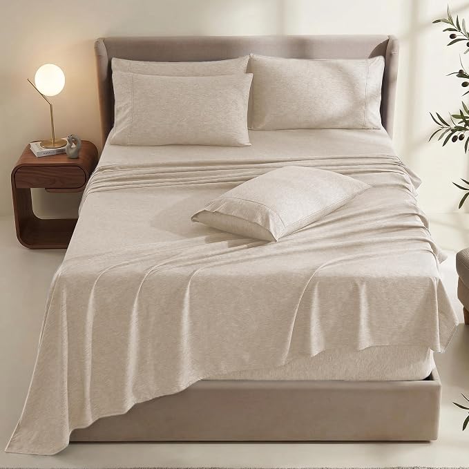 Hearth & Harbor Bed Sheets, Luxury Soft 6 Piece Bed Sheet Set Extra Deep Pocket - Image 2