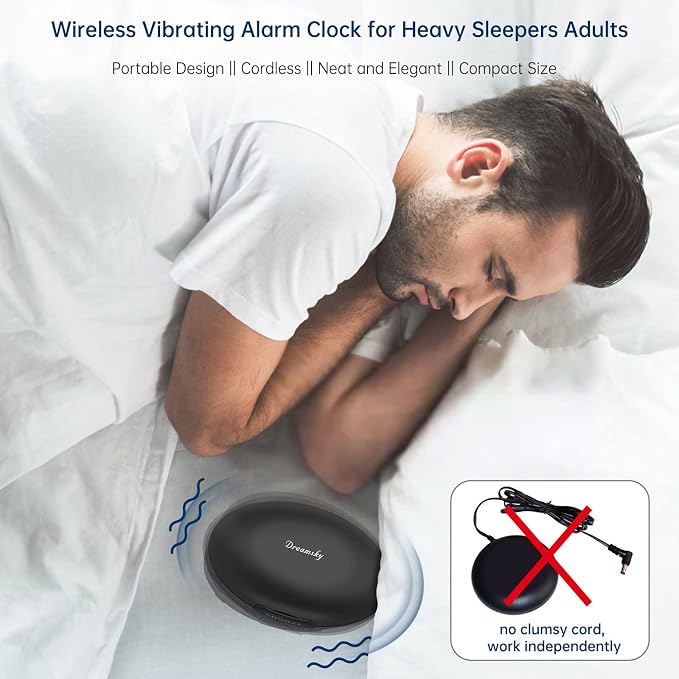 DreamSky Vibrating Alarm Clock for Heavy Sleepers - Image 2