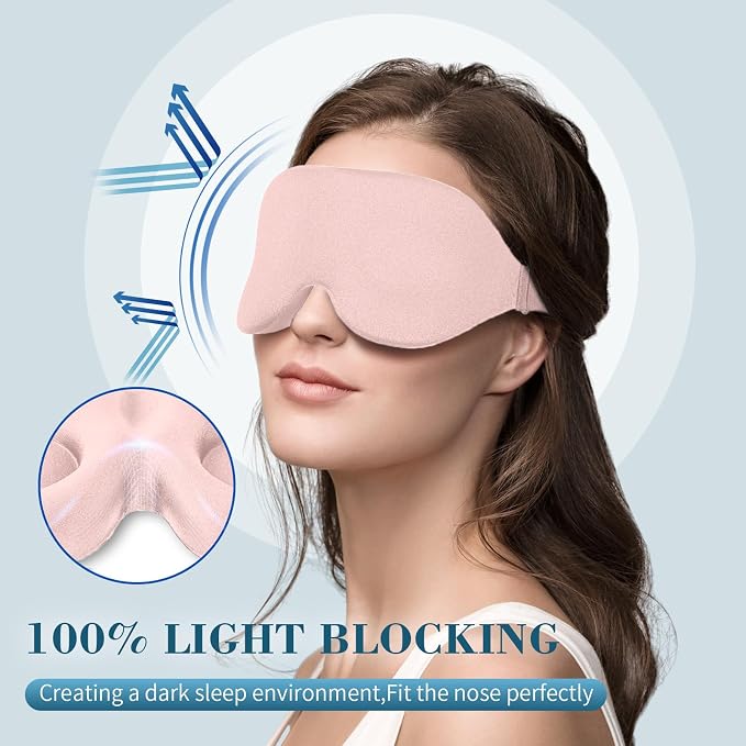 ZGGCD Sleep Mask for Side Sleeper, Light Blocking Sleeping Eye Mask for Women - Image 2