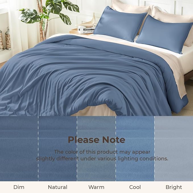 Litanika Haze Blue Oversized King Comforters Super King Size, 3 Pieces - Image 8