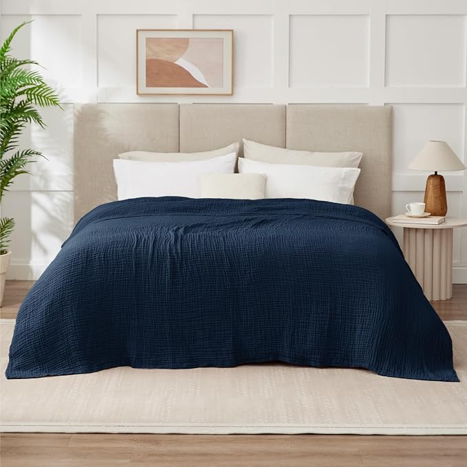 100% Cotton Muslin Blankets Twin XL 66" x 90", 6 Layers Breathable and - Image 8
