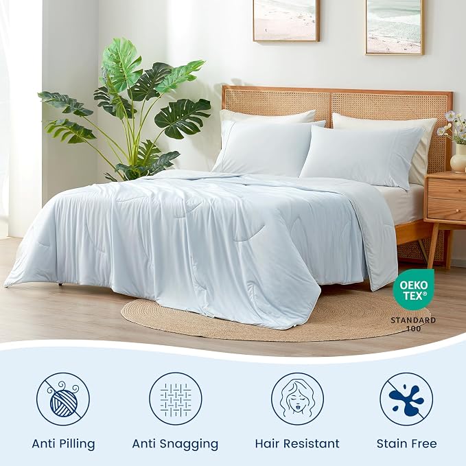 Cozy Bliss Cooling Comforter King Size, Reversible Lightweight Cooling Blankets - Image 6
