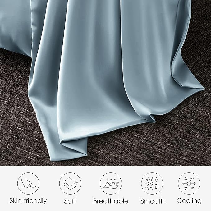 100% Silk Pillow Cases 2 Pack King Size Mulberry Silk Pillowcase - Image 4