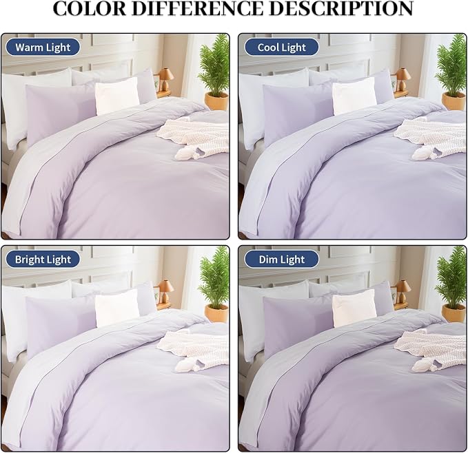 NEXHOME PRO Full Duvet Cover Set, 100% Washed Cotton - Image 4