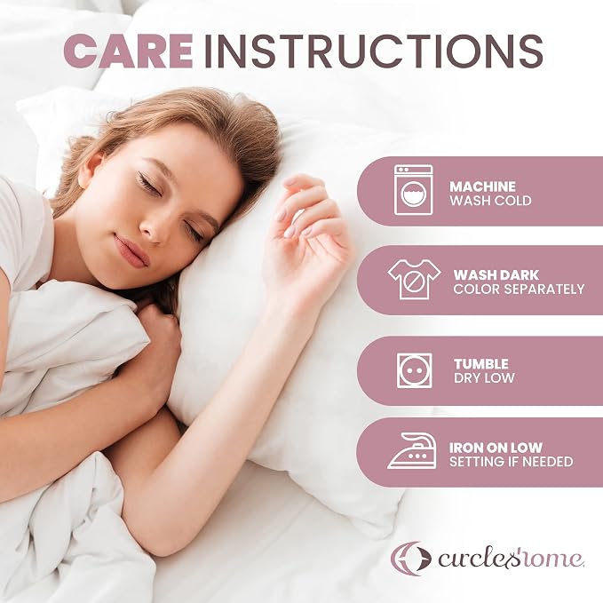 CirclesHome Pillow Protectors 8 Pack Standard Zippered - Image 8