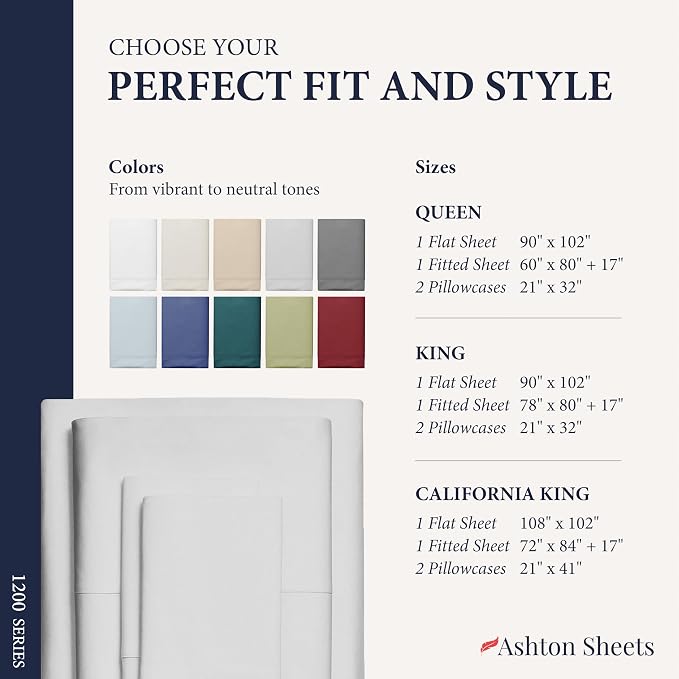 100% Egyptian Cotton Queen Size Sheets Set - Image 8