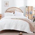 weigelia Full Size Comforter White Modern 3PCS Microfiber Full Size Comforter by WEIGELIA
