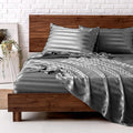 MR&HM Satin Bed Sheets, King Size Sheets Set by MRHM