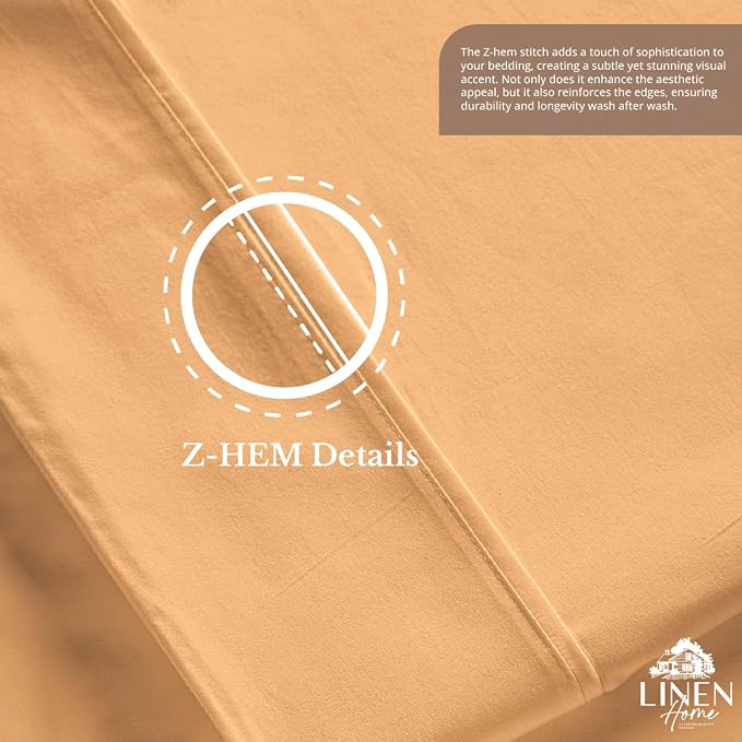 Linen Home 100% Cotton Percale 1 Flat Sheet, Twin Size - Image 5