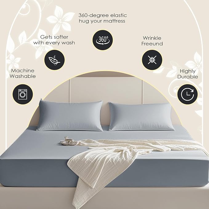 FreshCulture Full Fitted Sheet Only – Premium Hotel-Quality Fitted Sheet - Image 4