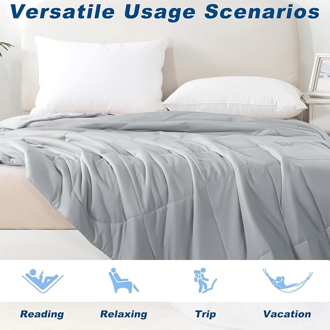 Cooling Comforter King Size, Double-Sided Cold Tech Fabric Quilted Bed - Image 4