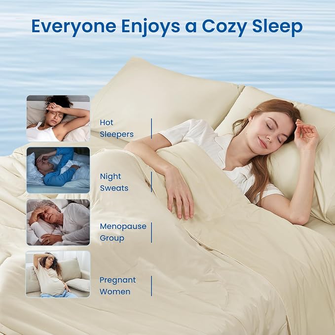 Cozy Bliss Cooling Comforter Queen Size, Reversible Lightweight Cooling Blankets - Image 4