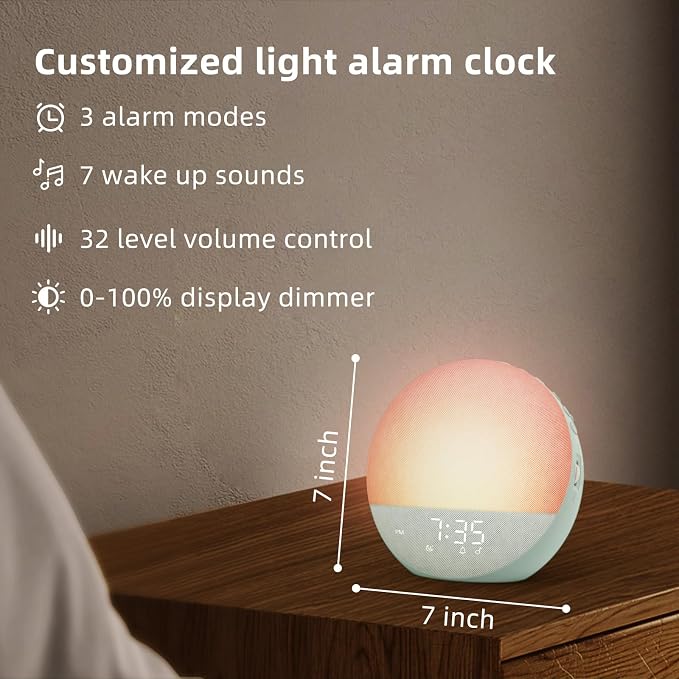 Sunrise Alarm Clock White Noise Machine: Natural Wake Up Light - Image 9