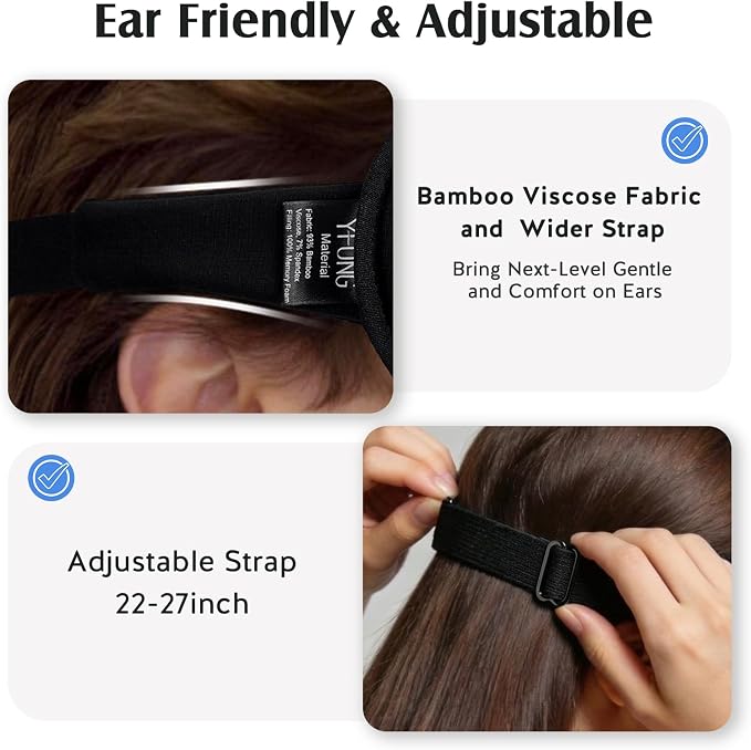 YFONG Sleep Mask for Lash Extensions, Bamboo Viscose & 100% Blackout Eye Mask - Image 7