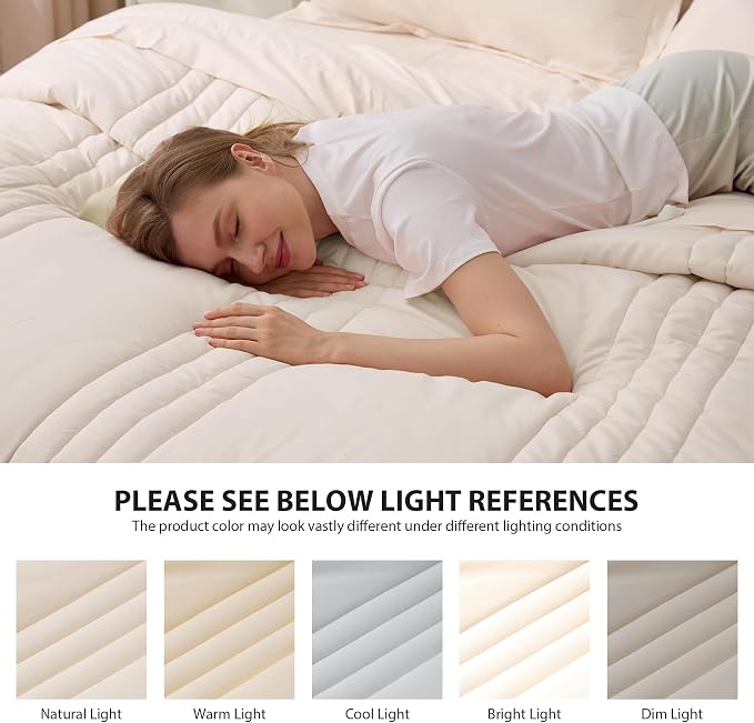 Queen Comforter Set Beige - Image 7