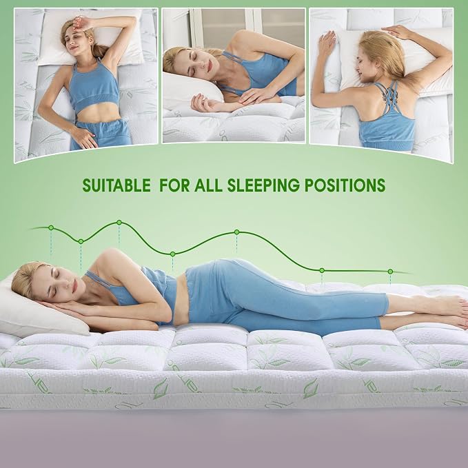WhatsBedding Full Mattress Topper, Soft Pillow Top Mattress Topper - Image 6