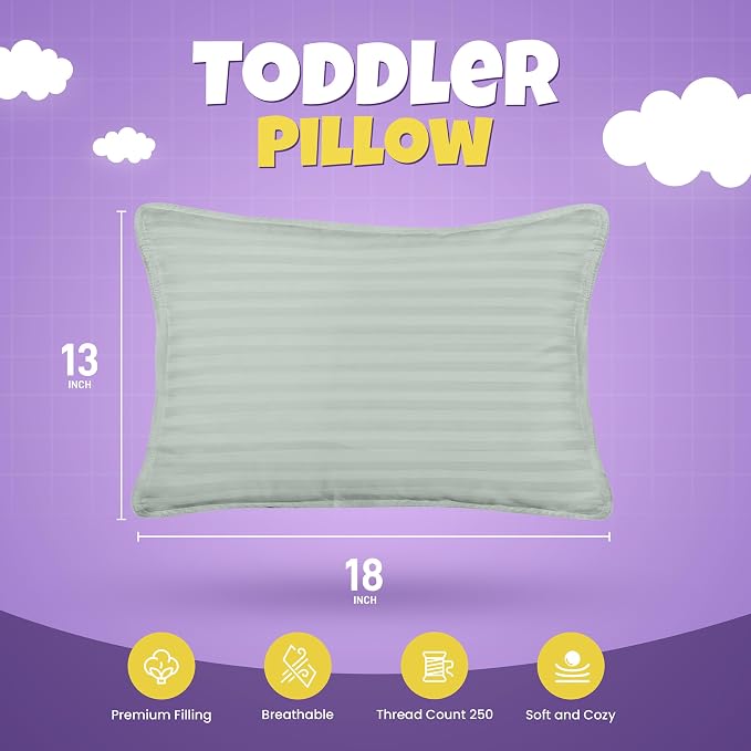 Utopia Bedding Toddler Pillow 13x18 Pillows - Image 2