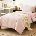 CozyLux Twin XL Comforter Set Blush Pink, 5 Pieces Bed in a Bag Twin Extra Long by CozyLux