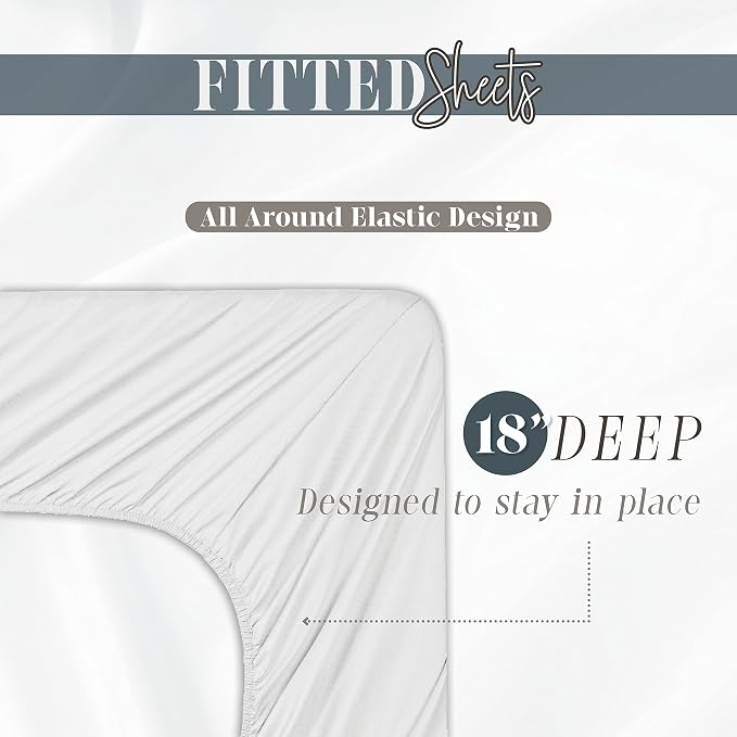 Luxury Fitted Sheets! Premium Hotel Quality Elegant Comfort Wrinkle-Free 1500 - Image 4