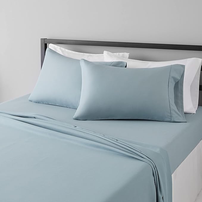 Amazon Basics Lightweight Breathable Super Soft Wrinkle-Free Easy Care Brushed by AmazonBasics