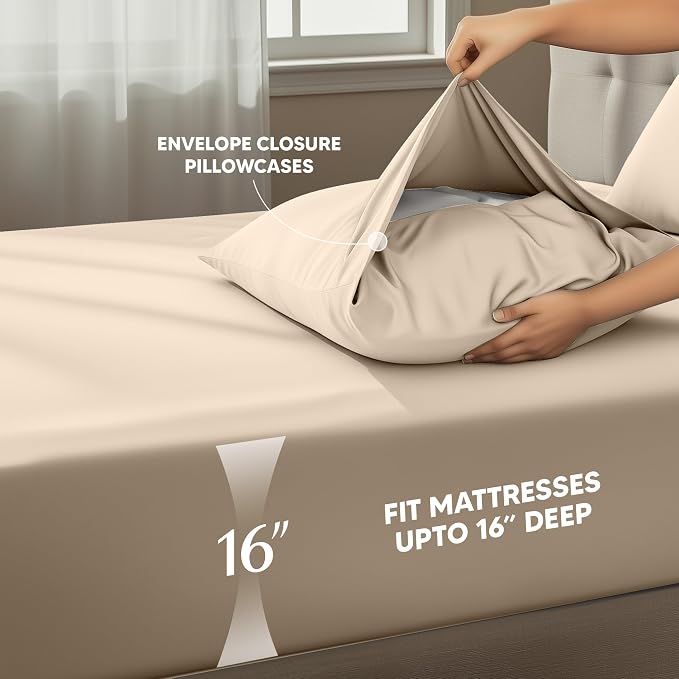 Utopia Bedding Queen Size Sheet Set – 4 Piece Bed Sheets, Soft and Breathable - Image 4