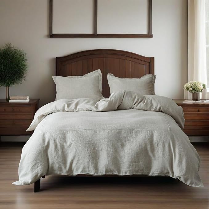 Simple&Opulence 100% Washed Linen Duvet Cover Set 78"x86" by SimpleOpulence
