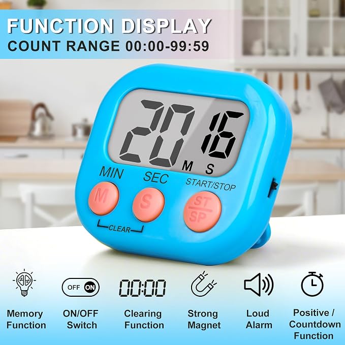 ZILLEEN Classroom Timer for Kids Teachers 4 Pack Digital Timers - Image 4