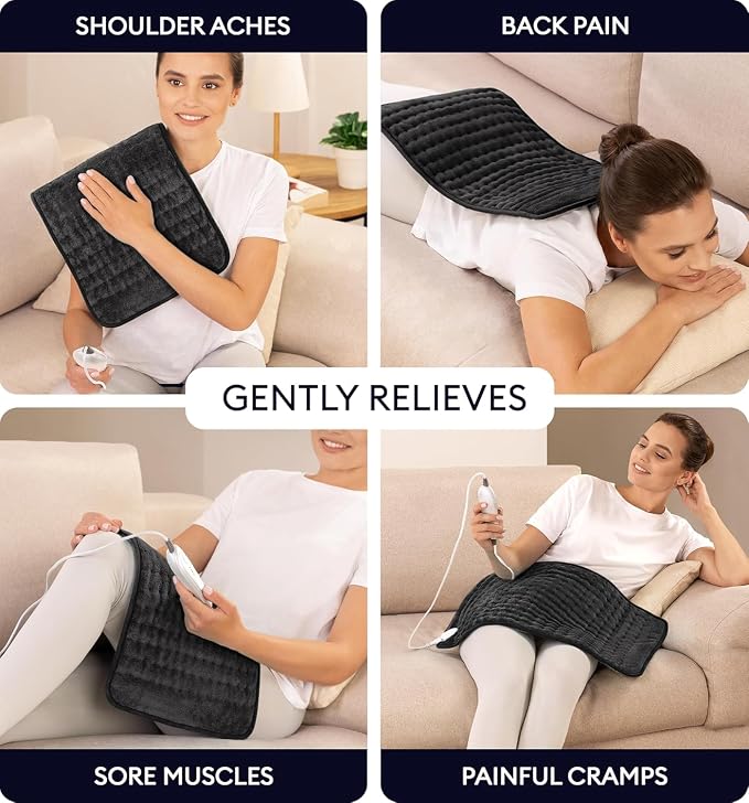 GENIANI Electric Heating Pad for Back Pain & Cramps Relief, Electric Throw - Image 4