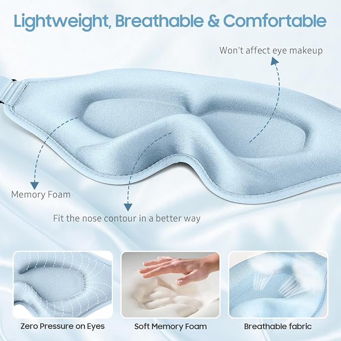 BeHoomi Sleep Mask, Premium Eye Mask - Image 4