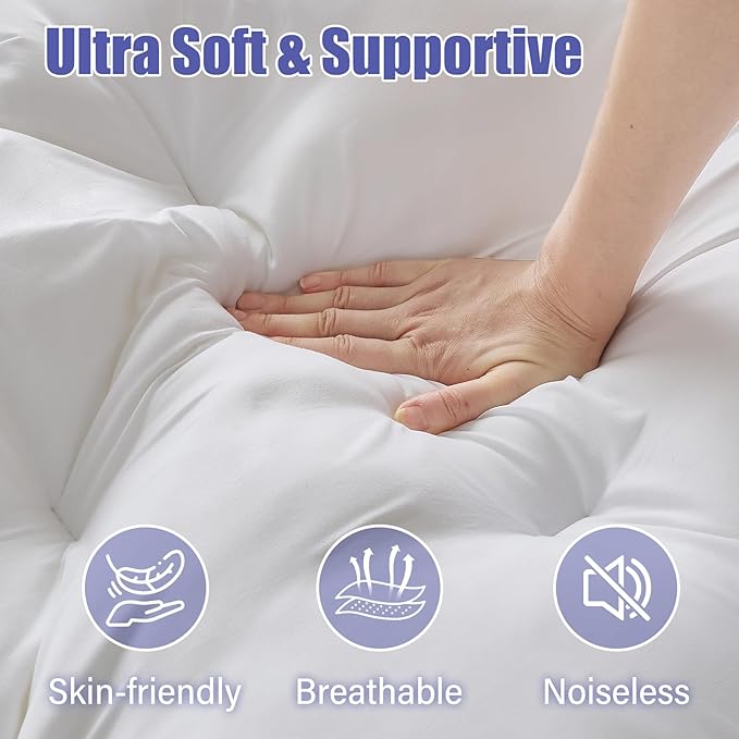 WhatsBedding 4 Inch Memory Foam Mattress Topper Twin - Image 2