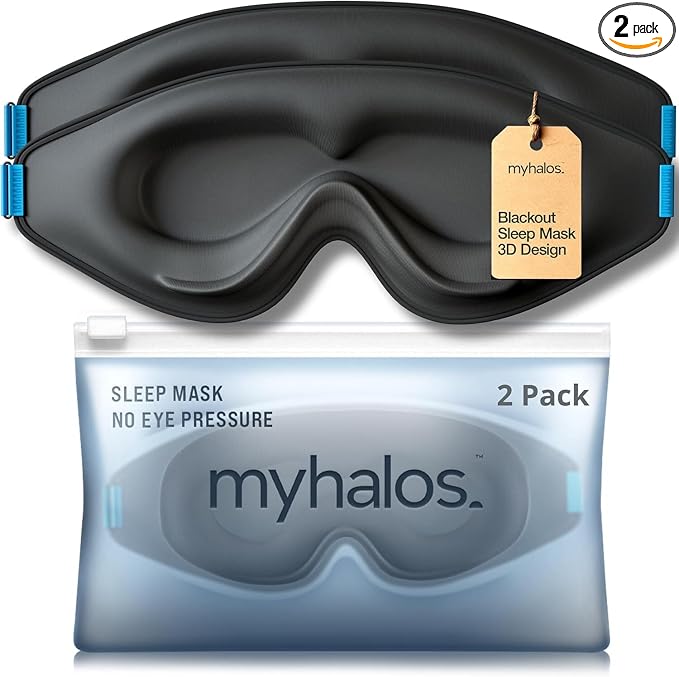 MyHalos® Sleep Mask – 3D Blackout Eye Mask by myhalos