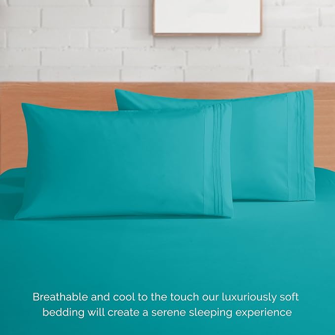 Elegant Comfort Luxurious 1500 Premium Hotel Quality Microfiber 4-Piece Sheet - Image 3