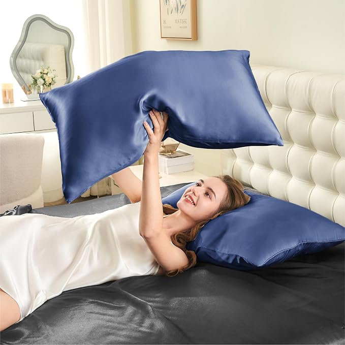INFIIXSO Silk Pillow Cases 2 Pack Standard Size, Ultra Smooth & Soft Mulberry - Image 9