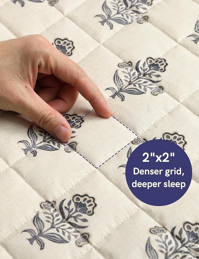 YnM 10lbs Weighted Blanket for Adults, Linen Heavy Bed Throw Blanket - Image 8