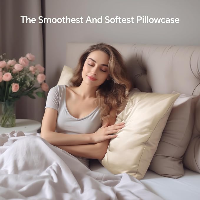 INFIIXSO Silk Pillow Cases 2 Pack Standard Size, Ultra Smooth & Soft Mulberry - Image 9