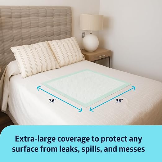 Medline Super Absorbent Underpad, Extra Large Disposable Incontinence Pads - Image 2