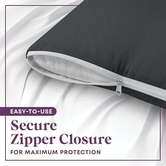 CirclesHome Wedge Pillow Cover 100% Cotton, Zippered Wedge Pillow Case Protector - Image 4