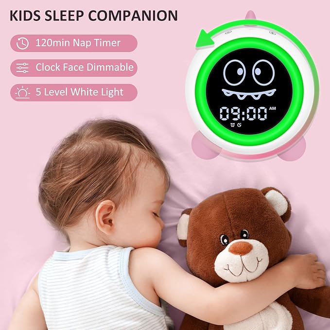 Kids Alarm Clock, Toddler Sleep Training Clock - Image 5