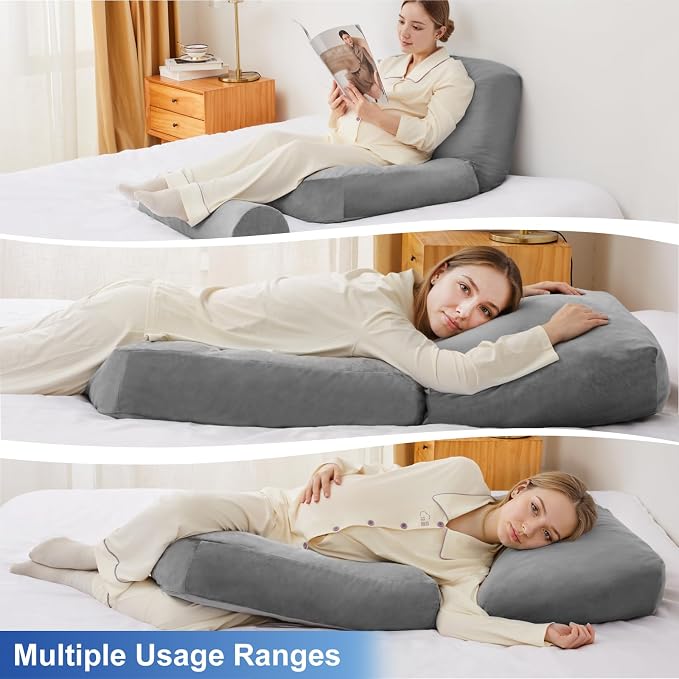 Pregnancy Pillows for Sleeping, 44.5 Inch Pregnancy Massage Pillow Full Body - Image 8