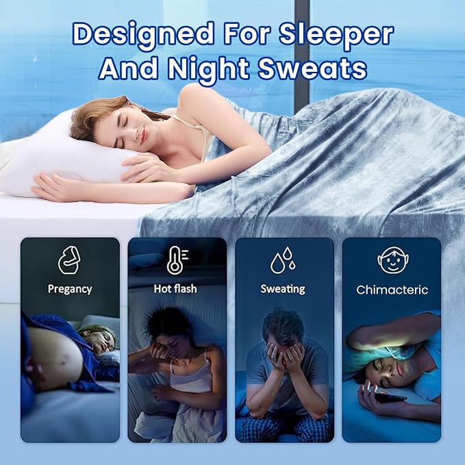 Topcee Cooling Throw Blanket for Hot Sleepers, Arc-Chill Q-Max >0.5 Cool Fiber - Image 4