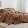 Love's cabin California King Comforter Set Mocha Mousse, 7 Pieces California by Lovescabin