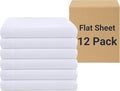 ZPECC White Bulk Flat Sheets Only Twin Size 12 Pack, Easy Sort Top Bed Sheet by by ZPECC-ABrandThatHasBeenFocusedOnBabyProductsFor18Years