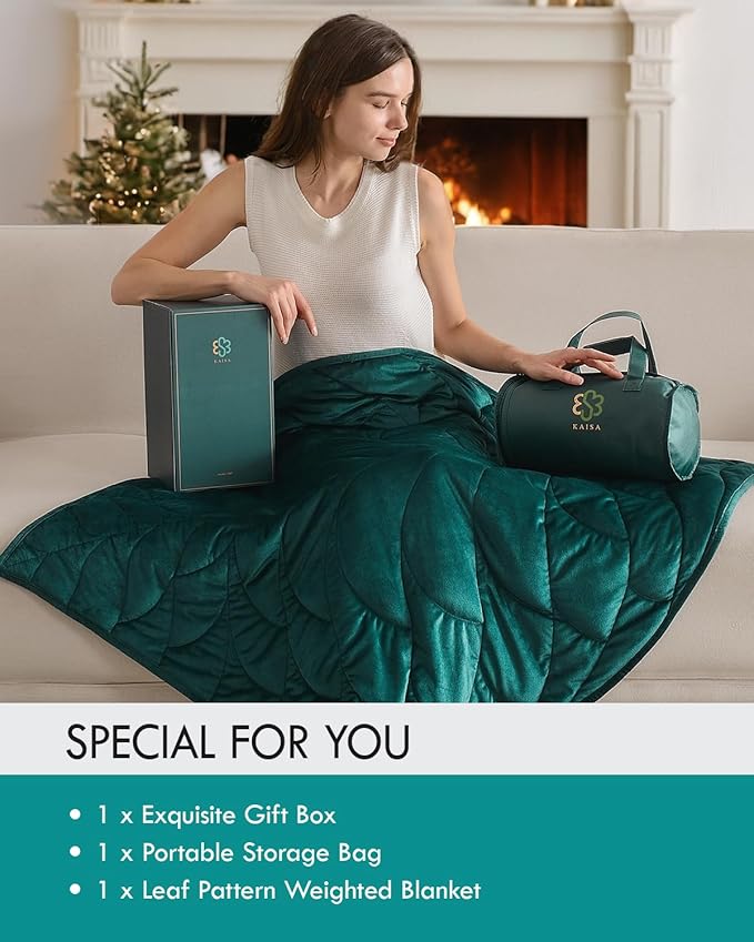 Kaisa Weighted Lap Blanket 5 lbs 41" x 53", Cozy Luxury Crystal Velvet Small - Image 6