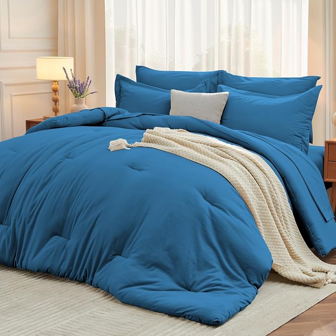 MUXHOMO 5 Pieces Twin XL Comforter Set, Soft Bed in a Bag Twin XL Size by MUXHOMO